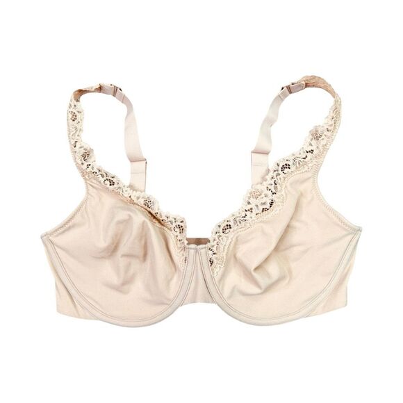 SKIMS Fits Everybody Lace Unlined Full Coverage Bra - 36D - Clay - Picture 2 of 5